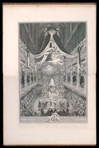 Agentes funerários de Elisabeth Thérèse de Lorraine Rainha da Sardenha, na igreja de Notre Dame de Paris no XXII. SETEMBRO M.DCC.XXXXI. (Funeral de Elisabeth Thérèse de Lorraine, Rainha da Sardenha, na Igreja de Notre Dame de Paris a 22 de setembro 1 de Michel de Bonneval