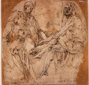 Estudos de nus de Michelangelo (after) Buonarroti