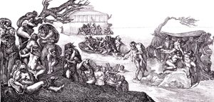 O Dilúvio de Michelangelo (after) Buonarroti