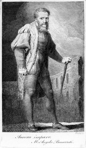 Ancora imparo, gravado por William Blake, ilustração de &39;Lectures on Painting&39; por Henry Fuseli, publicado em 1801 de Michelangelo Buonarroti