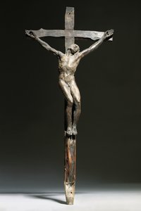 Grupo da crucificação de Cristo, o bom ladrão e o ladrão mau de Michelangelo Buonarroti