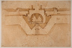 Projeto de um baluarte para uma porta de entrada de Michelangelo Buonarroti