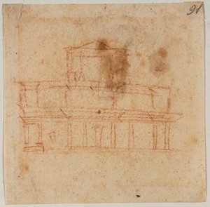 Projeto para a fachada de San Lorenzo de Michelangelo Buonarroti