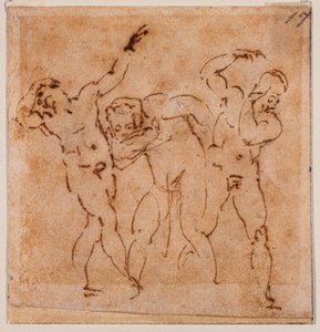 Estudo de figura para uma "Transfiguração", século XVI (desenho) de Michelangelo Buonarroti