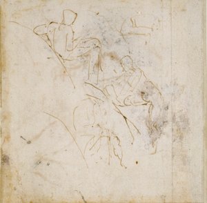 Estudos de quatro figuras, c1490-1560 de Michelangelo Buonarroti