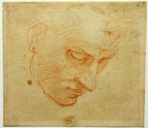 Estudo principal do teto da Capela Sistina, ca 1509-1510 de Michelangelo Buonarroti