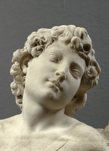 Chefe do Cupido &39;Manhattan&39;, c.1494-96 (mármore) (detalhe)