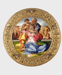 Sagrada Família com São João (Doni Tondo), 1504-05 (ver também 156576) de Michelangelo Buonarroti