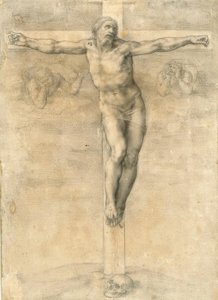 Crucificação com dois anjos de Michelangelo Buonarroti
