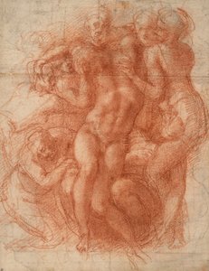 Lamentação, c.1530 (giz vermelho) de Michelangelo Buonarroti