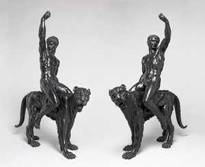 Panteras nuas a cavalo, c.1506-08 (bronze) de Michelangelo Buonarroti