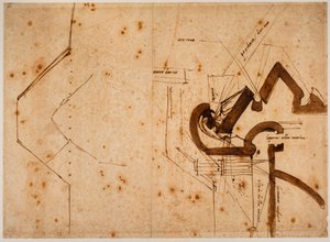Projeto de um baluarte para a Porta da Justiça de Michelangelo Buonarroti
