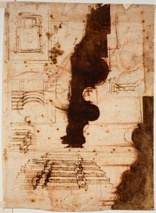 Planos para escadas de Michelangelo Buonarroti