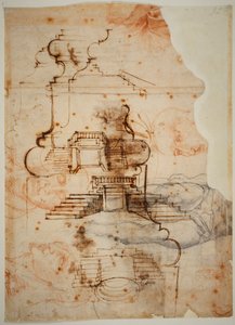 Planos para escadas de Michelangelo Buonarroti