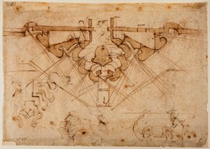Projeto de muralhas para um portão de Michelangelo Buonarroti