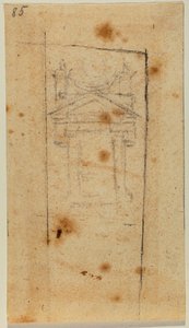 Esboço de uma janela de Michelangelo Buonarroti