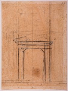 Esboços de um portal Porta Pia de Michelangelo Buonarroti