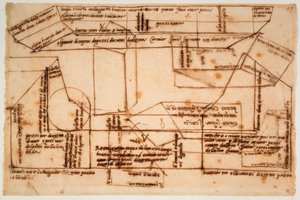 Esboços de blocos de mármore para o túmulo de Júlio II de Michelangelo Buonarroti
