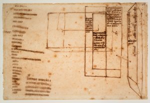 Esboços de blocos de mármore para o túmulo de Júlio II de Michelangelo Buonarroti