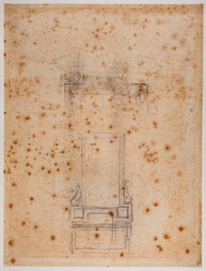 Estudos de uma janela e de uma porta para o recesso Laurenciano de Michelangelo Buonarroti
