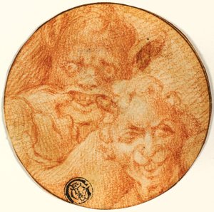Dois demônios de Michelangelo Buonarroti