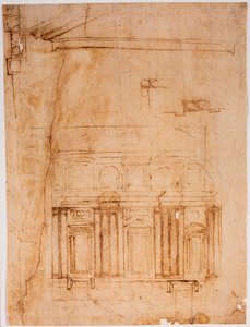 Prospeto de parede para as férias na Laurentian de Michelangelo Buonarroti