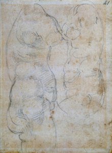 Dois estudos sobre o tronco de uma mulher antiga de Michelangelo Buonarroti