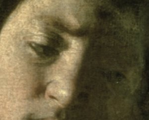 David com a cabeça de Golias, 1606 óleo sobre tela detalhe de 100349 de Michelangelo Merisi Caravaggio