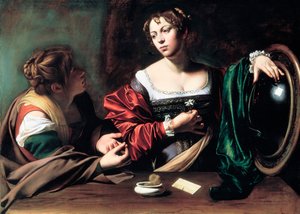 Marta e Maria Madalena, c. 1598 de Michelangelo Merisi Caravaggio