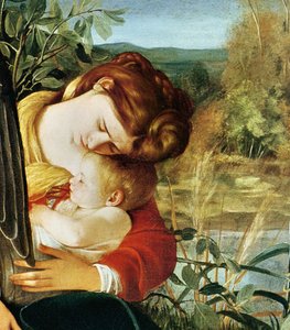 Descanso na fuga para o Egipto (pormenor. 1603) de Michelangelo Merisi Caravaggio