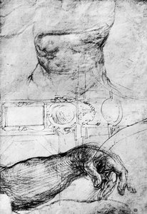 Estudos para o teto da Capela Sistina, Roma, 1913 de Michelangelo Merisi Caravaggio