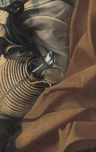 Detalhe do Resto na Fuga para o Egito, c.1603 (óleo sobre tela) de Michelangelo Merisi da Caravaggio
