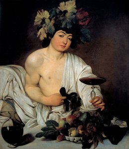 The Young Bacchus, c.1596 (óleo sobre tela) de Michelangelo Merisi da Caravaggio