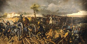 Segunda Guerra da Independência: Batalha de San Martino, 24 de Junho de 1859, por Michele Cammarano (1835-1920)