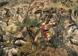 A Batalha de Dogali, de Michele Cammarano, detalhe