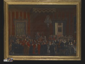 Cerimónia civil de adesão de Fernando IV ao trono de Nápoles em 1759, cerca de 1780 (óleo sobre tela) de Michele Foschini