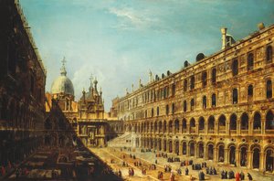 O Pátio do Palácio Ducal, em Veneza,