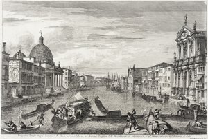 O Grande Canal Entre San Simone Piccolo e Santa Chiara, c.1740-41 de Michele Marieschi