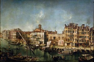 Vista do Grande Canal do Fondamenta Del Vin, 1736-1737. de Michele Marieschi
