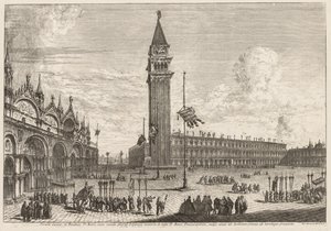 Vistas de Veneza: Piazza e Piazzetta, 1741. de Michele Marieschi
