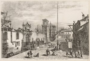 Vistas de Veneza: Os Portões do Arsenal de Michele Marieschi