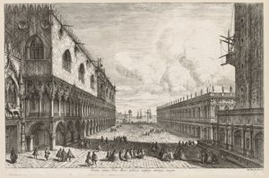 Vistas de Veneza: A Piazzetta de Michele Marieschi