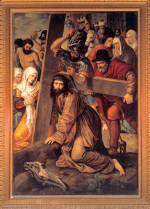 "Cristo portant sa croix" (Cristo carregando a cruz) Peinture de Michiel Coxcie (Coxie) (1499-1592)
