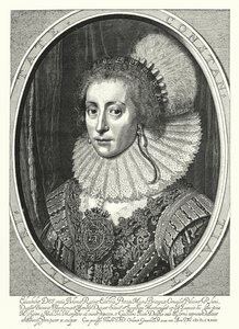 Elizabeth Stuart, Rainha da Boémia (gravura) de Michiel Jansz. van (after) Miereveld