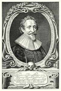 Hugo Grotius, jurista holandês, teólogo; filósofo e autor (gravura) de Michiel Jansz. van (after) Miereveld