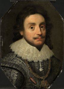 Retrato de Frederico V (1596-1632), c.1621 (óleo sobre painel) de Michiel Jansz. van (after) Miereveld