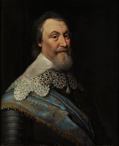Retrato do Conde Axel Oxenstierna (Oxenstjerna) (1583-1654), por Mierevelt, Michiel Jansz. van, Workshop de . Óleo sobre madeira. Dimensão: 70x60 cm. Museu Nacional de Estocolmo