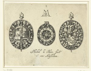 Duas Watchcases e um mostrador, c.1620-26 de Michiel Le Blon