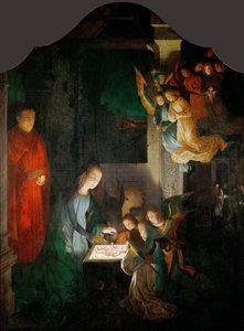 A Natividade de Cristo - Miguel Sittow (maitre Michiel) (1460/68-1525). Óleo sobre madeira, ca. 1510-1520. Dimensão : 113x84 cm. Museu de História de Arte, Vienne