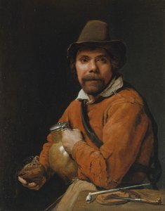 Homem segurando um jarro, ca. 1660 de Michiel Sweerts